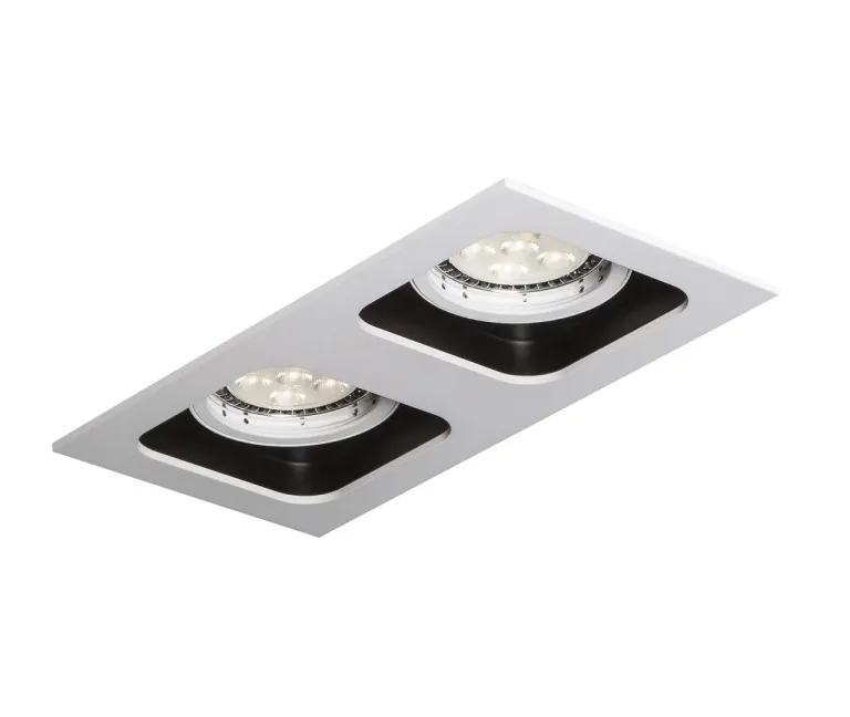Mistic DOUBLE QUAD QR111 Matt White/Black – oprawa podtynkowa LED Mistic Lighting