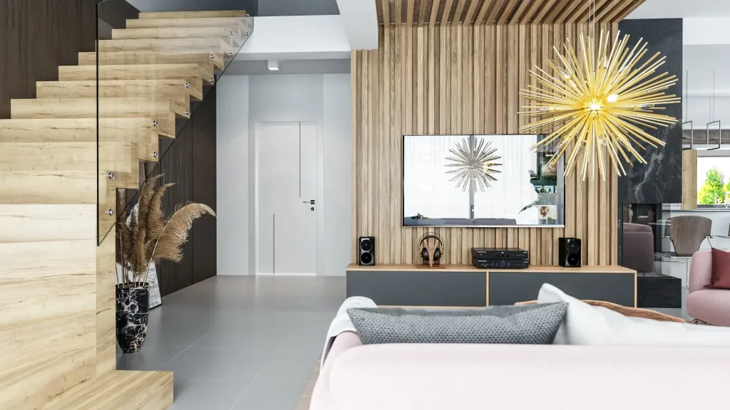 Projekt wnętrza domu jednorodzinnego – oświetlenie Mistic Lighting, zdjęcie 9