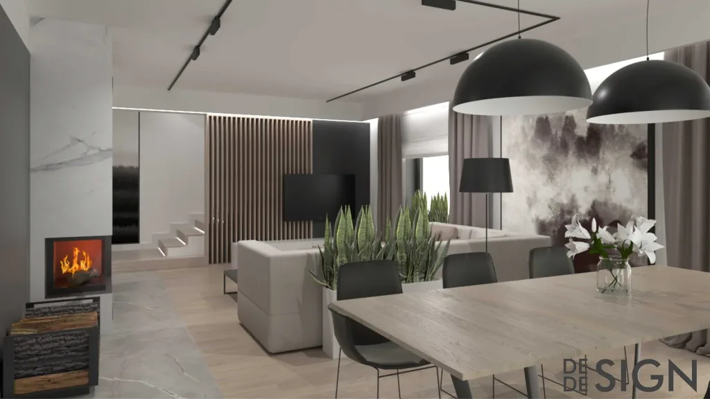 Projekt wnętrza domu jednorodzinnego – oświetlenie Mistic Lighting, zdjęcie 10